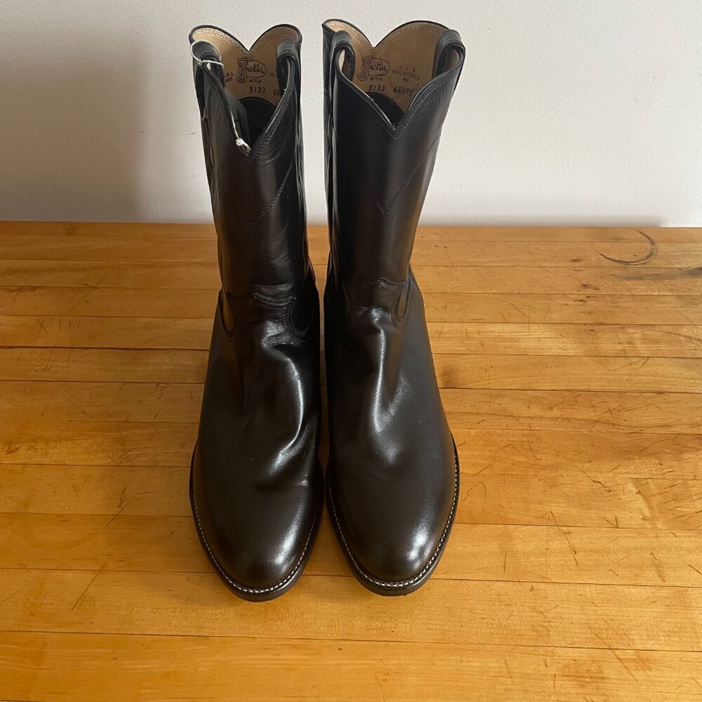 Black Justin Roper Boots 12D